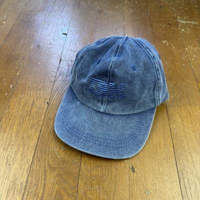 Vintage Ibm Computers Software Blue Denim Strapback Cap