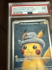 Pokemon Pikachu 2023 Van Gogh Grey Felt Hat #085 PSA 9