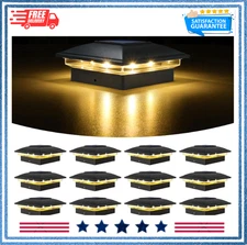 12-Pack Solar Post Lights – Fit 4x4 to 6x6 Deck & Fence Posts Outdoor
