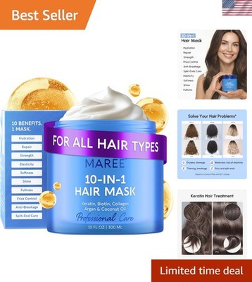 10 Fl Oz Multi-Action Hair Mask with Natural Oils & Vitamins - Deeply Nourishing