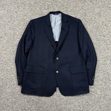 Brooks Brothers Own Make 100 Cashmere Gold Blazer Btn Blazer Navy Blue Size 46R