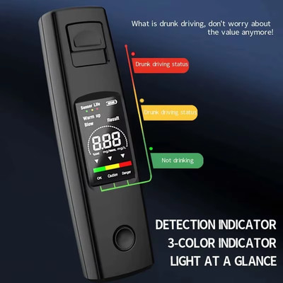 Portable Digital Breathalyzer Alcohol Tester High-Sensitivity Type-C Charging