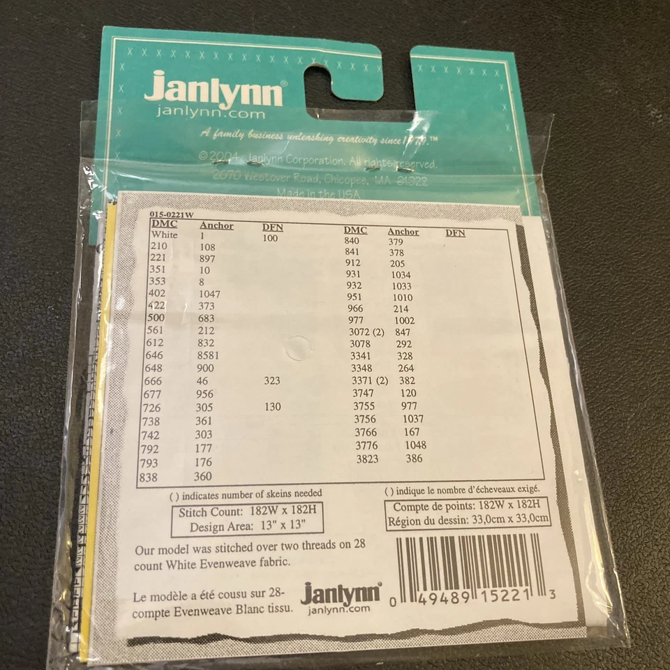 Four Seasons Chairs Janlynn's Counted Cross Stitch Just a Chart New 13" x 13" - Image 3 of 4