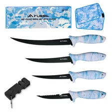 Fillet Knife Set with 5"/6"/7"/9" Fillet Knives, Sharpener, Protective Sheath...