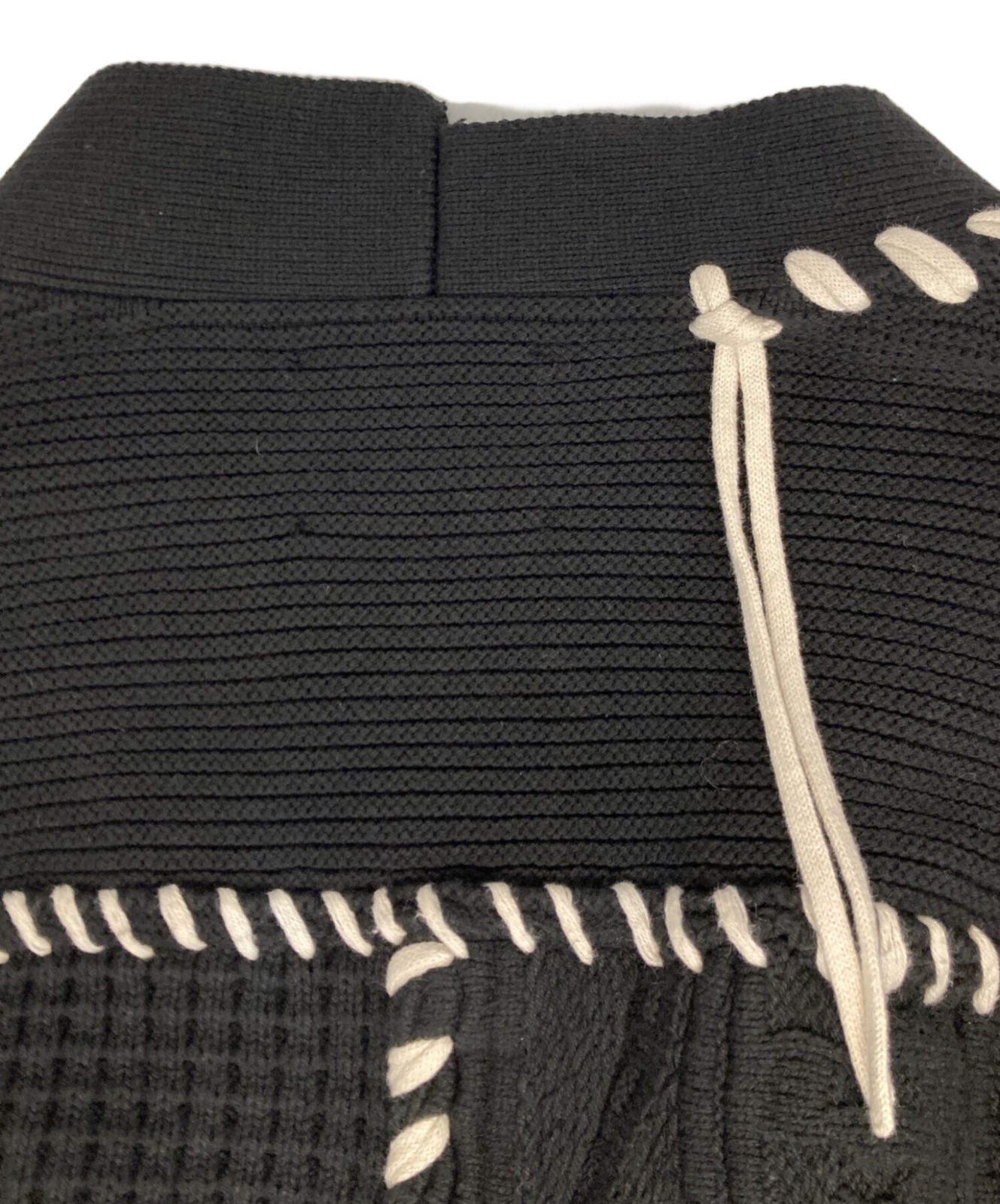 MAISON SPECIAL Oni Waffle Crazy Patchwork V-Neck … - image 6