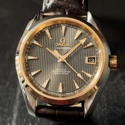 Omega Aqua Terra 38.5mm Gold Bezel 231.23.39.21.06.001 Full Set Co-Axial
