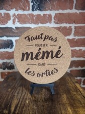 Dessous de Plat Liège "Faut pas pousser mémé" - Humour Déco Cuisine Cadeau Fun