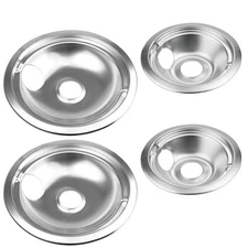 4 Pack 2 6  2 8 Electric Stove Burner Covers, Drip Chrome Pan Set Replacement...
