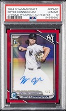 2024 BOWMAN DRAFT CHROME PROSPECT AUTOS #CPABC BRYCE CUNNINGHAM 5/5 PSA 10