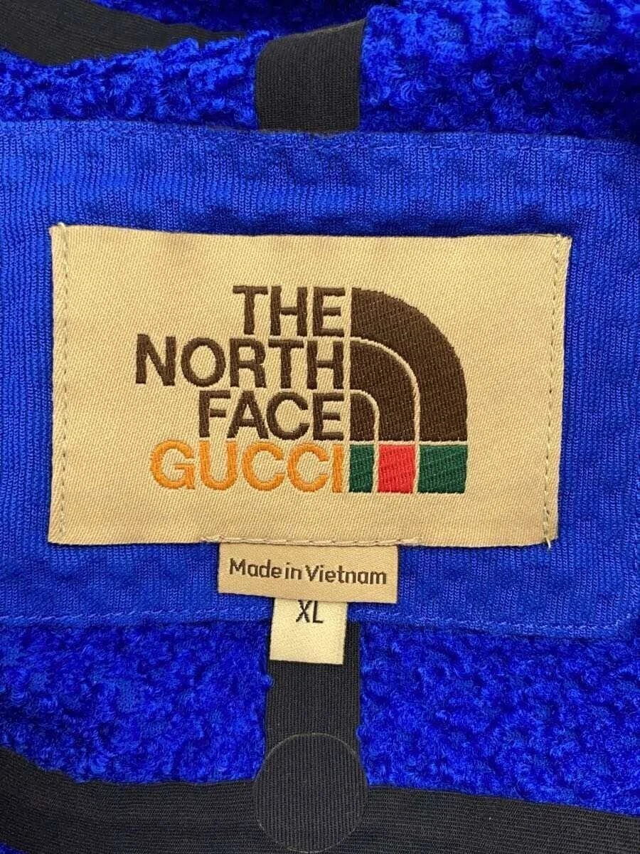 GUCCI Felpa con Cappuccio Zip XL Blu Poliestere Giacca Casual 663909 #EG AGA