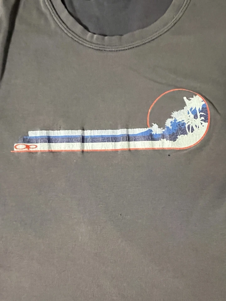 Camiseta bebé vintage años 90 Y2K para mujer M azul Ocean Pacific O.P. Camiseta de surf envejecida Foto 3 de 4