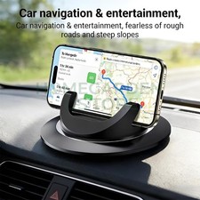 Dashboard Cell Phone Holder, Car Phone Holder 360°Rotatable Silicone Non-Slip