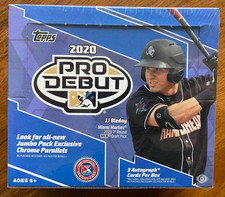 2020 Topps Pro Debut Baseball Factory Sealed JUMBO Hobby Box - 3 Autos Per