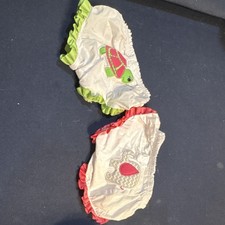 Vintage Mainstreet Collection Baby Diaper Covers 0-6M Cotton Turtle  Elephant