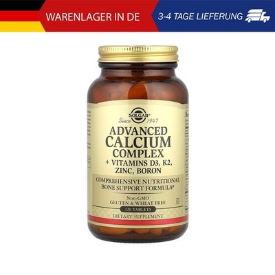 Solgar, Advanced Calcium Complex + Vitamins D3, K2, Zinc, Boron, hochentwickelte
