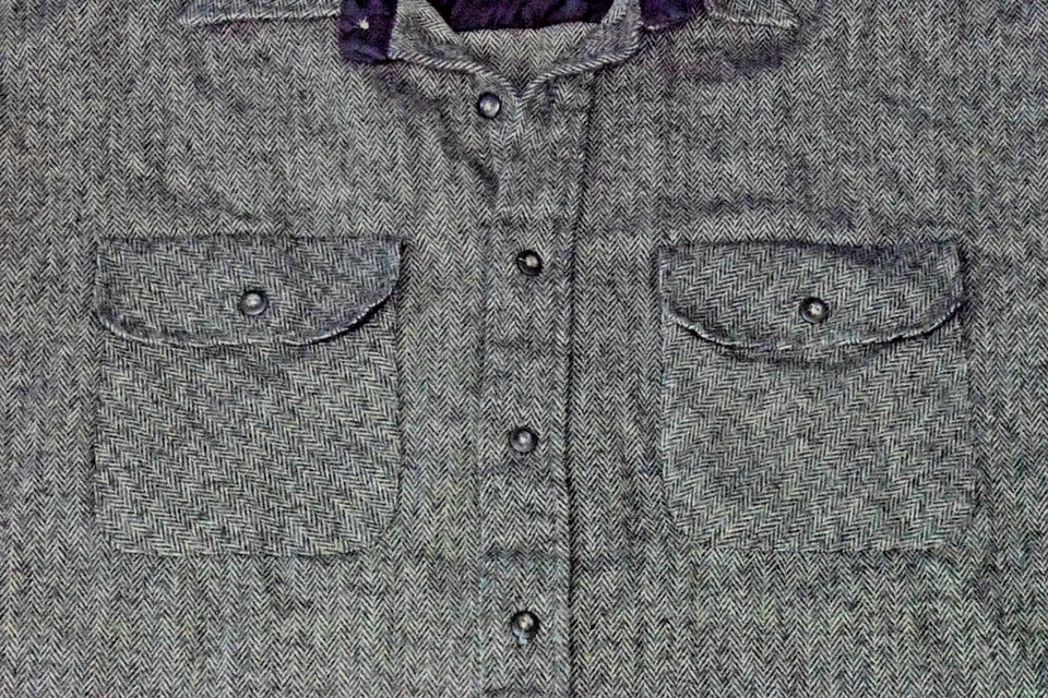 Camisa Chaqueta Vintage Franela Flecha Talla L Años 90 Beige Poli Espiga Sarga Foto 4 de 4