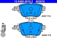 Bremsscheiben-BremsbeläGe-Kit ATE 13.0460-2616.2 MERCEDES-BENZ 000 420 60 00
