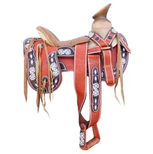 15 " Montura Chedron Charro Horse Saddle Pintada