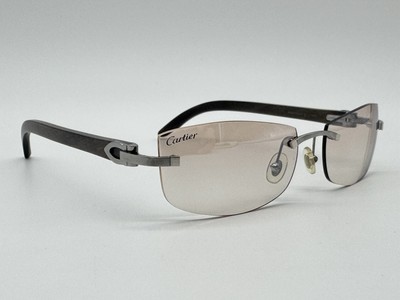 CARTIER C DECOR SPECIAL DARK BROWN WOOD SUNGLASSES NEW 100% AUTHENTIC MSRP  $3000