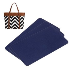 3pcs Felt Bag Base Shaper Handbag 10.63x5.51'' 3mm Thick, Dark Blue