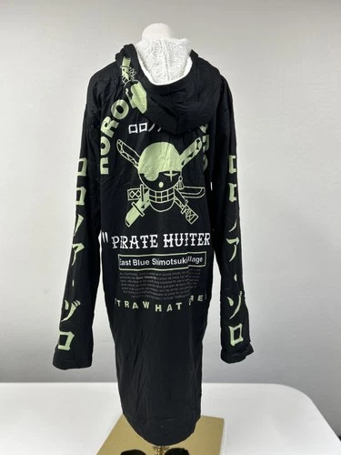 Anime Ape One Piece Zoro Pirate Hunter Reversible Snuggle Coat Jacket Size S image 2