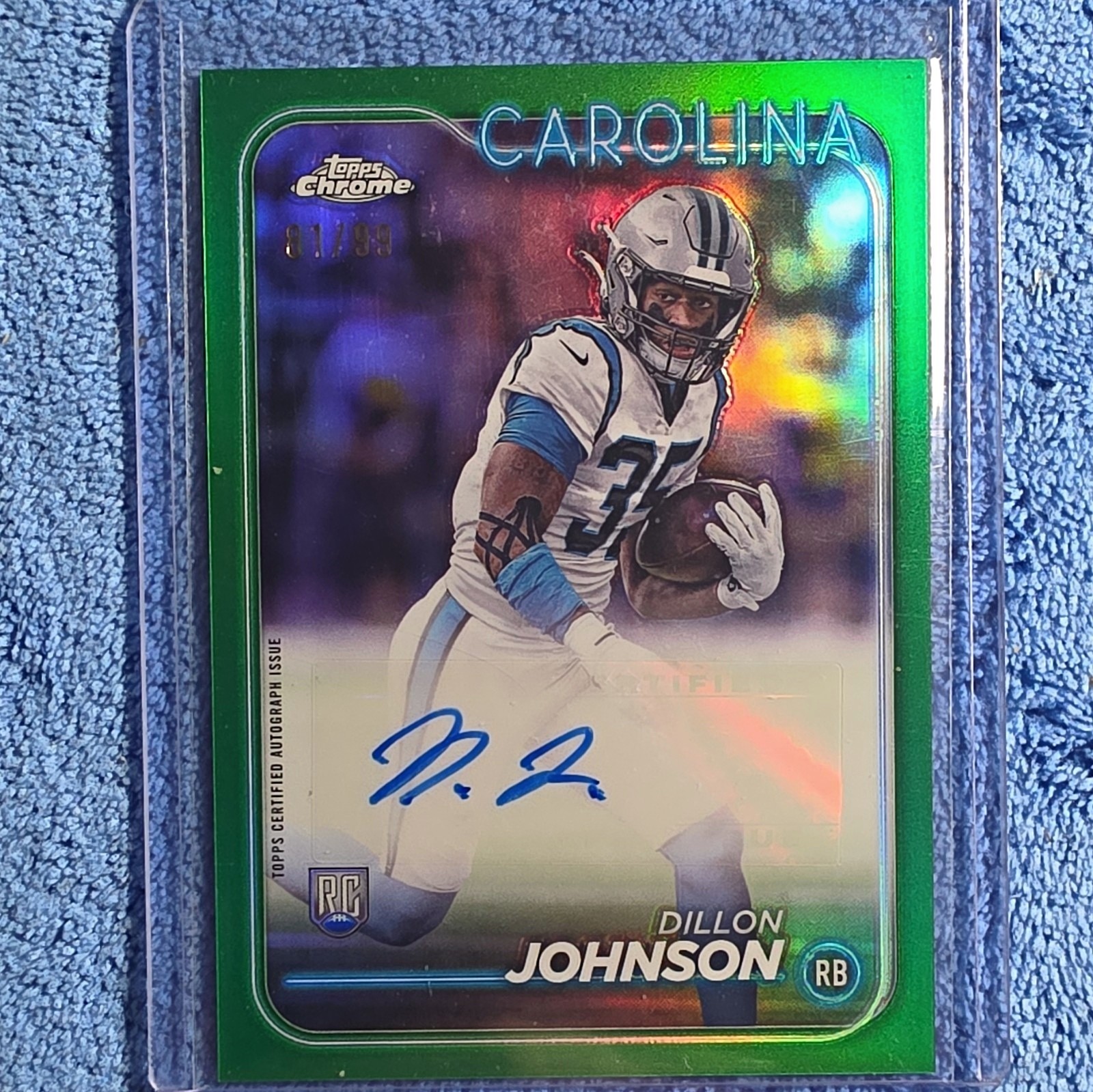 Topps 2024 Topps Chrome Dillon Johnson Rookie Auto Green Refractor /99 RA-DJO