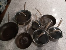 Circulon Premier Professional Hard Anodized Cookware Set 7 Pots Pans w/ Lids