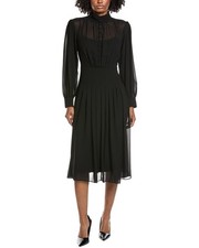 Mikael Aghal Solid Midi Dress Women's