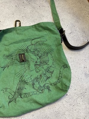 Diesel “Bandit” Green Canvas Messenger Bag – Y2K Criminal Tattoo