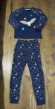 Pigiama invernale bambina Frugi biologico simpatico gufo lungo John Pjs 6-7 anni usato in ottime condizioni 