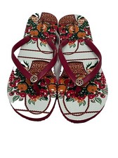 Tory Burch flip-flops red basket fruit 8