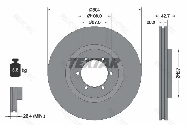Front Brake Disc for Hyundai:TERRACAN 51712H1030 | eBay