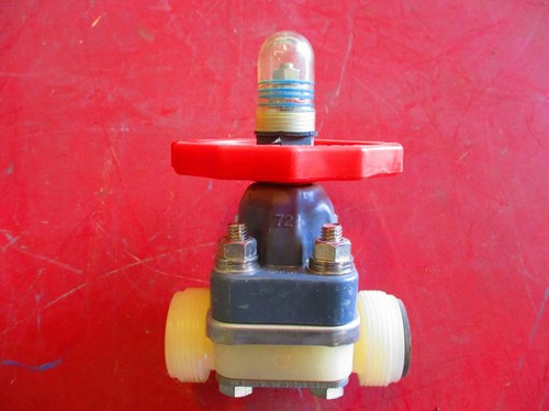 PVDF Plastic Diaphragm Valve 1/2" | EPDM Seat | Mfg: ASAHI | Missing Union Ends - Picture 2 of 7