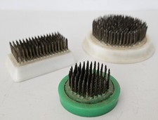 Flower Frog Metal Spike Heavy Weighed. VTG. Lot of 3. Round  Rectangular.