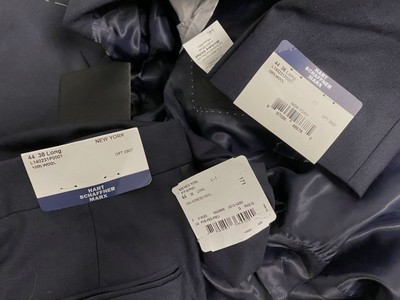 Hart Schaffner Marx Men's Blue Classic-Fit Wool USA 2-Piece