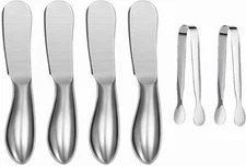 Spreader Knife Set6-Piece Cheese and Butter Spreader Knives Stainless Steel G...
