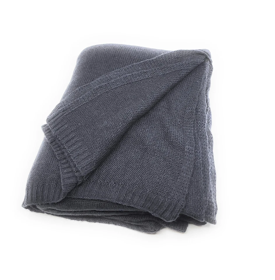 Cashmere Knit Soft Travel Wrap or Throw Blanket Handmade in Nepal 36" x 80" - Image 4 of 4