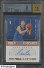 2018-19 Panini Hoops Great Significance Gold Luka Doncic RC /10 BGS 9 w/ 10 AUTO