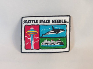 Vintage Seattle Washington Space Needle Collectible travel Patch 3" x 2"
