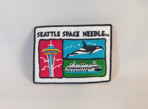 Vintage Seattle Washington Space Needle Collectible travel Patch 3" x 2"