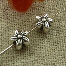 Free Ship 320 pcs tibetan silver flower spacer beads 6x5mm L-2874