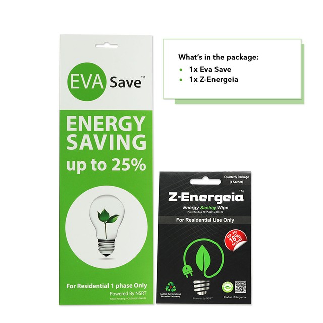 Eva Save + (2) ZEnergeia Power Saver Household Electric Energy Saving