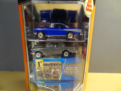 1998 MATCHBOX PREMIERE- FIRST PRODUCTION =- BLUE & RAW 1957 CHEVY - Picture 2 of 2