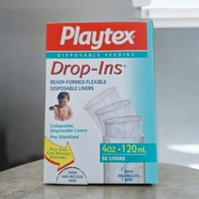 Playtex Drop Ins Disposable Liners 4 Ounces Collapsible Feeding 90s Opened 37 Co