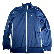 Adidas Clima 365 Zip-Front Track Jacket Blue Mens Small Stretch Warm Running