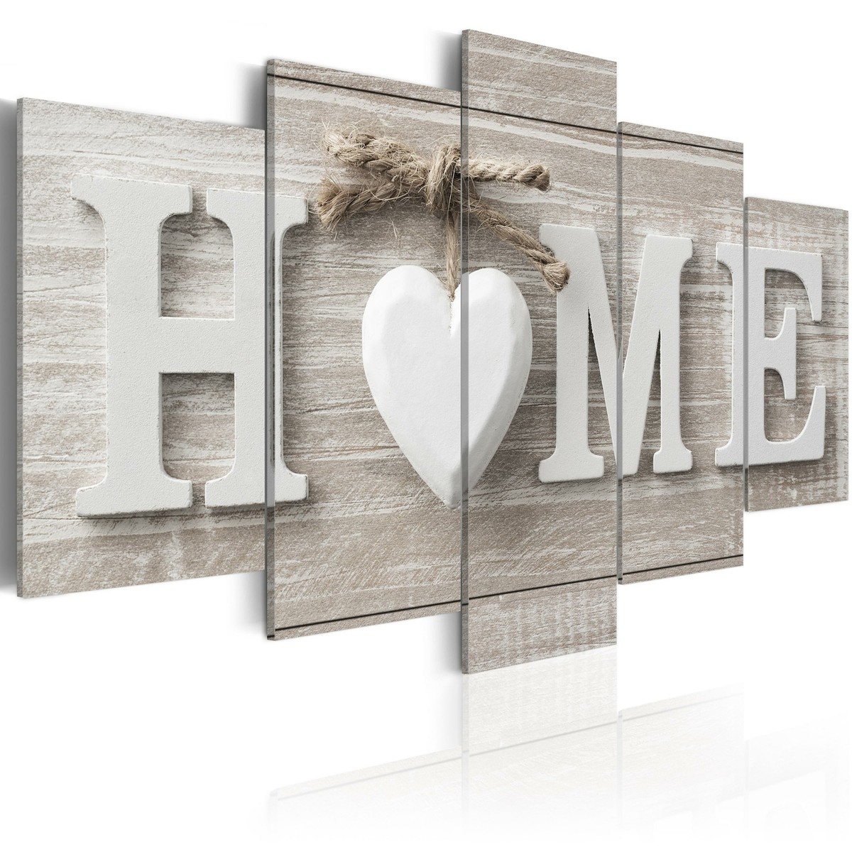 Tableau Déco Sur Toile Intissé 'Home Maison' - Impression Neuve, Prêt à Accrocher