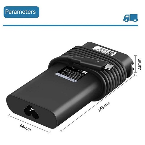 130W Type-C USB-C Charger For Dell XPS 15 9500 9510 9520 9530 9700 AC Adaptor - Picture 7 of 21