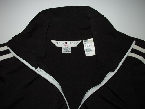 Tommy Hilfiger Jeans Black Polyester Blend Zip Front Jacket Women's L (M43) - Picture 4 of 7