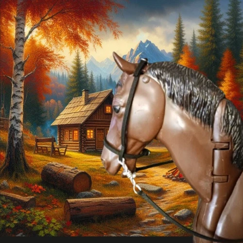 Johnny West Marx breyer Horse  many colors  leather bridle Barbwire Bit