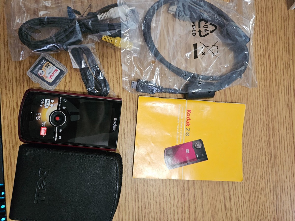 Kodak Zi8 w/ Memory Card 1080p Pocket Digital Video Camera Tested CIB